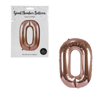 Rose Gold Hellium Balloons 0-9 - Image 2