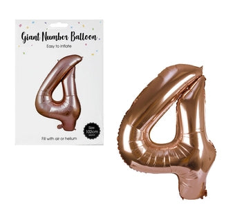 Rose Gold Hellium Balloons 0-9 - Image 6