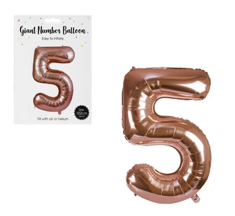 Rose Gold Hellium Balloons 0-9 - Image 7