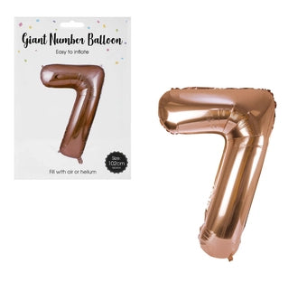 Rose Gold Hellium Balloons 0-9 - Image 9
