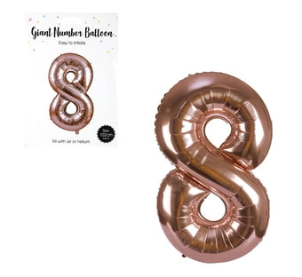 Rose Gold Hellium Balloons 0-9 - Image 10