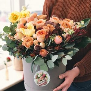 Luxurious Mixed Floral Bouquet in Round Box
