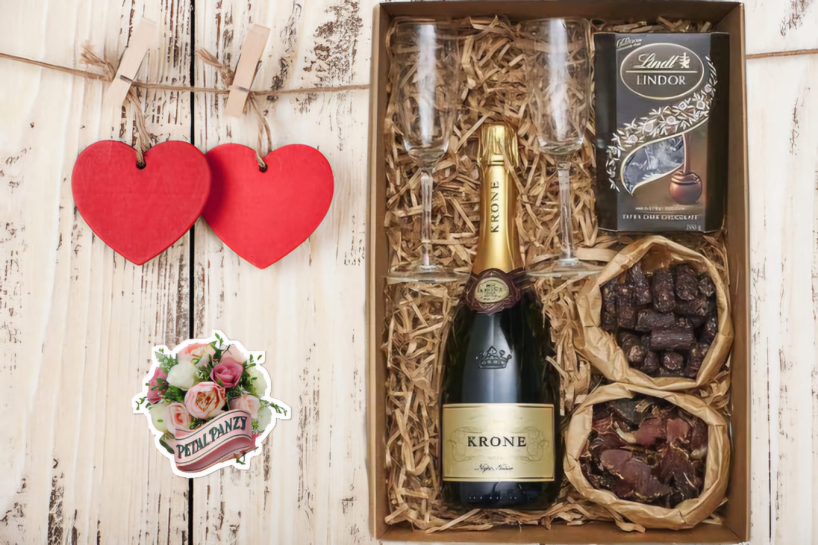 Luxury Romantic Gift Box with Krone Sparkling Wine