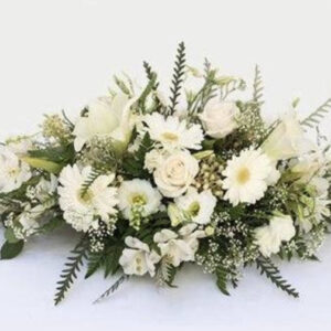 White Funeral Wreath