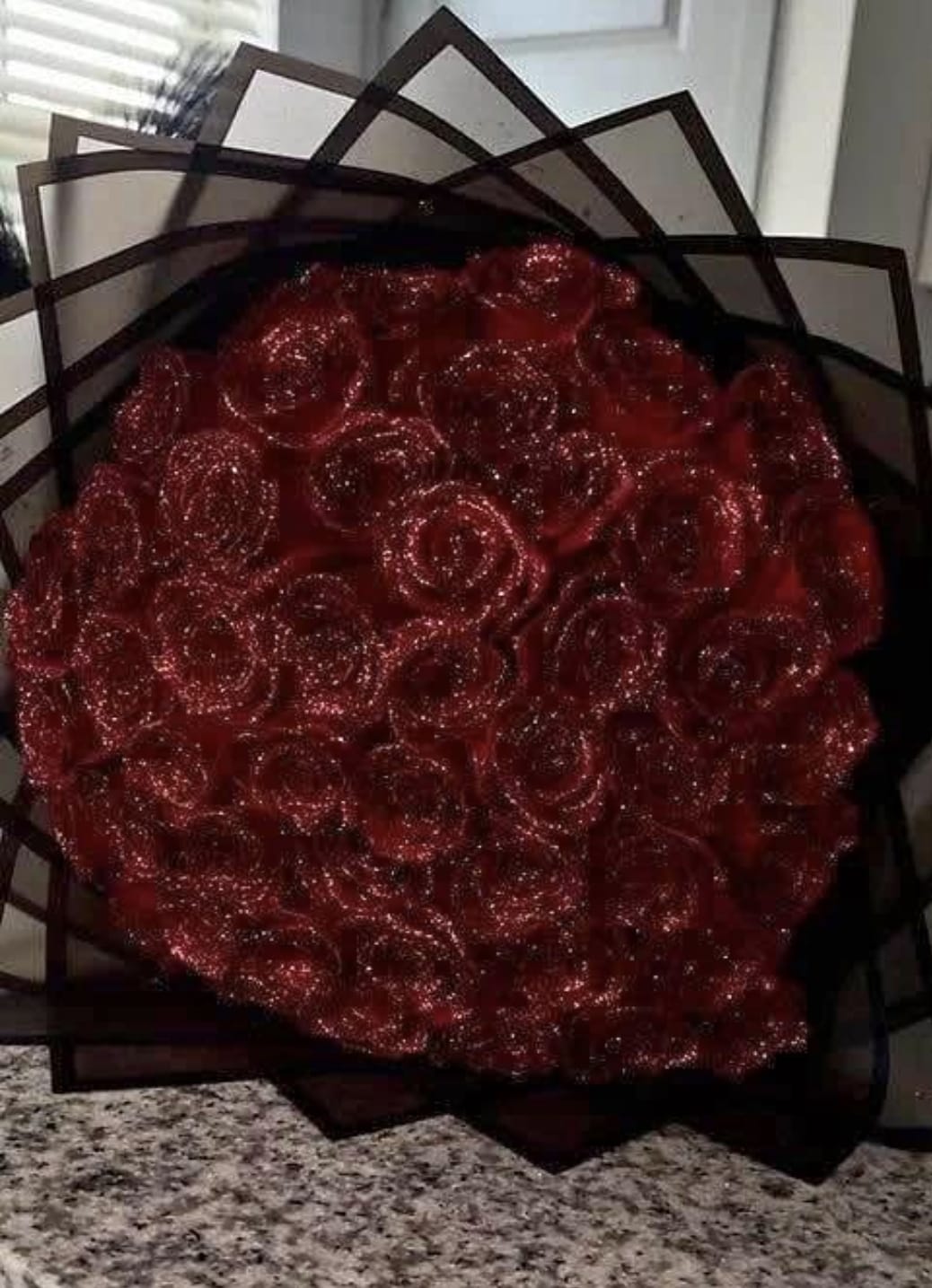 Crimson Sparkle Rose Bouquet