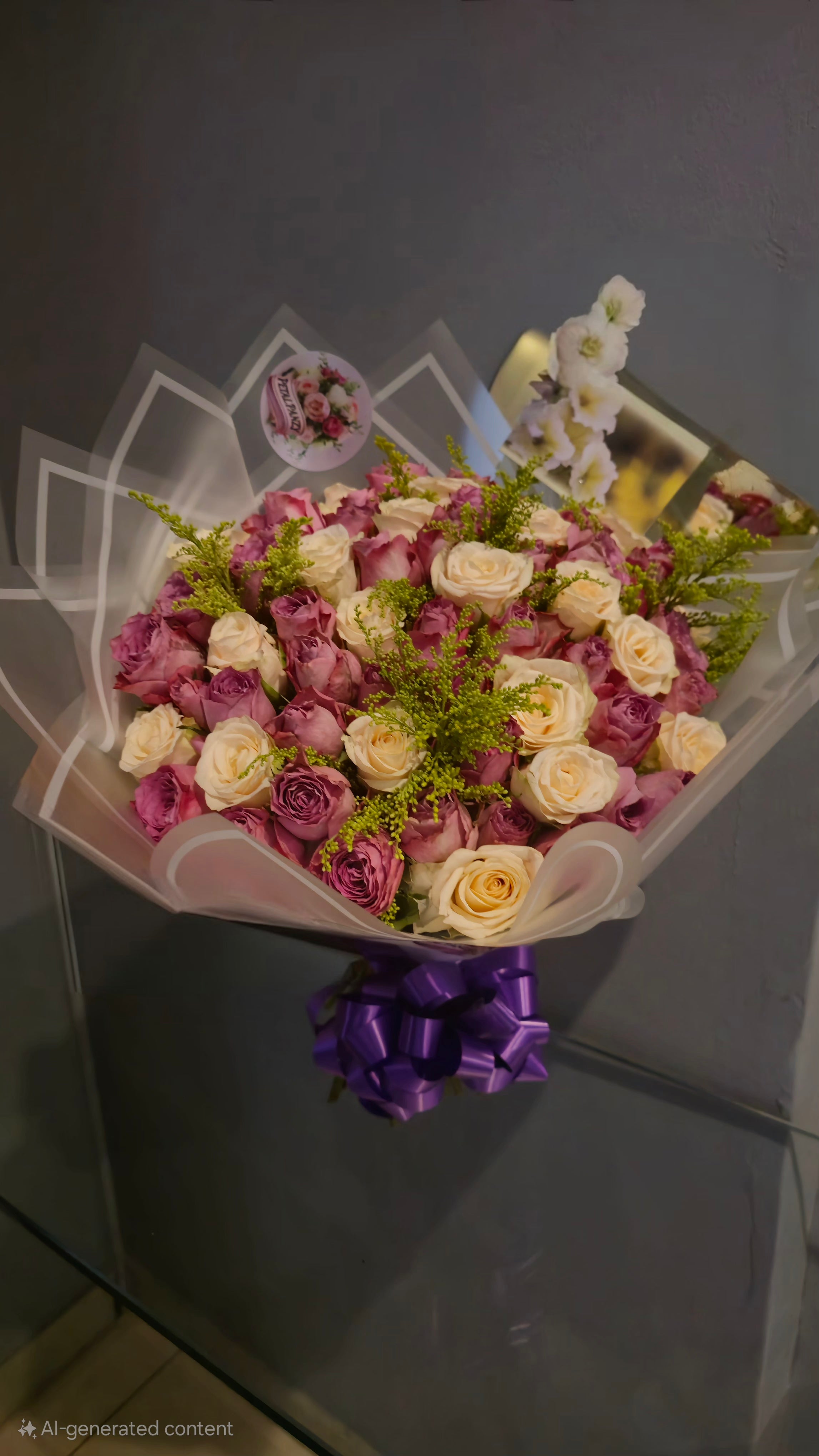 Rose bouqet White And Pink - Image 3